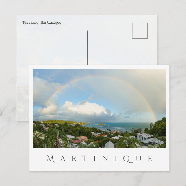 Postal Arcoíris sobre Tartane, Martinica viajes (Anverso / Reverso)