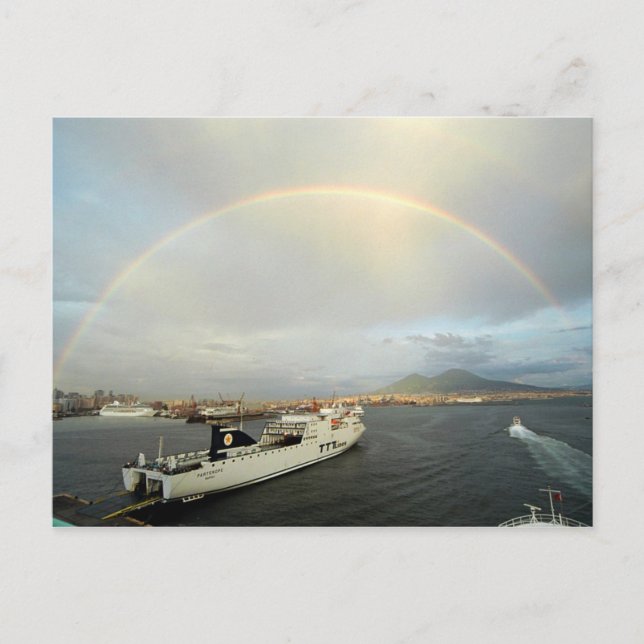 Postal Arcoiris sobre Vezubio (Anverso)