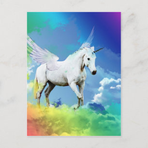 Postal Arcoiris unicornio
