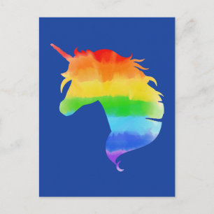 Postal Arcoiris Unicornio