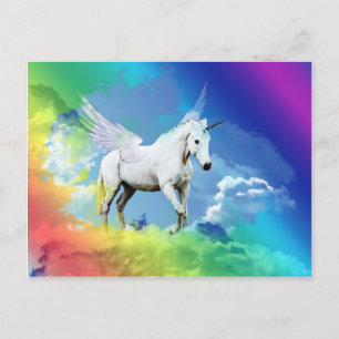 Postal Arcoiris unicornio