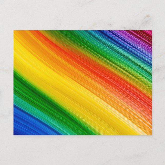 Postal Arcoíris vibrante de colores (Anverso)