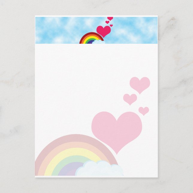Postal Arcoiris vintage (Anverso)