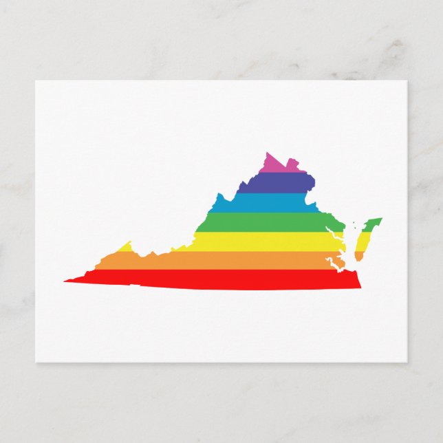 Postal arcoíris virginia (Anverso)
