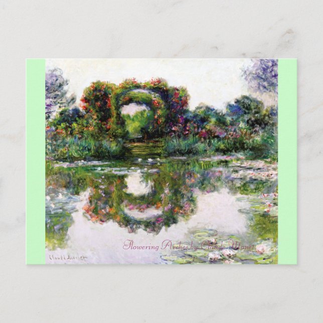 Postal Arcos floridos de Claude Monet (Anverso)