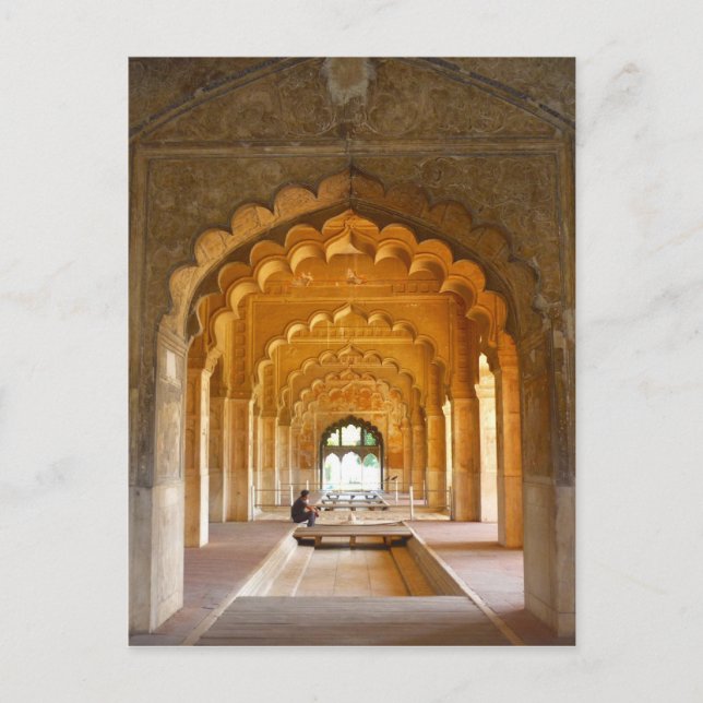 Postal arcos rojos delhi fort (Anverso)