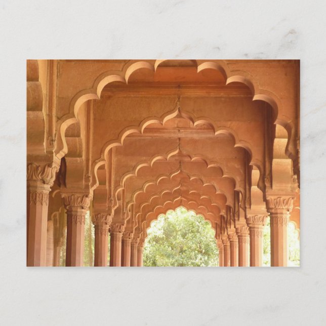 Postal arcos rojos delhi fort (Anverso)