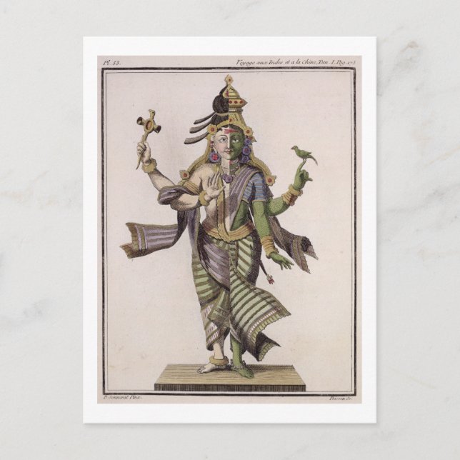 Postal Ardhanarishvara, de 'Voyage aux Indes et a la Ch (Anverso)