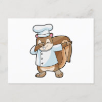 Ardilla como cocinar con delantal de cocina