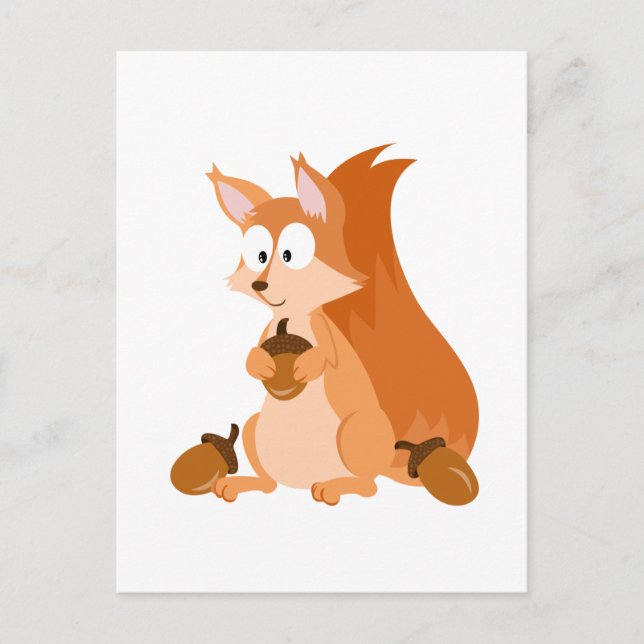 Postal ardilla de animales silvestres (Anverso)