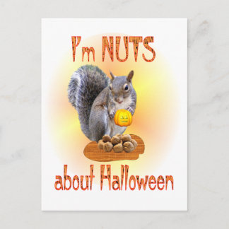 Postal ardilla de Halloween
