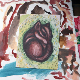 Postal Ardilla de tierra en primavera