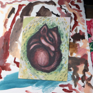 Postal Ardilla de tierra en primavera