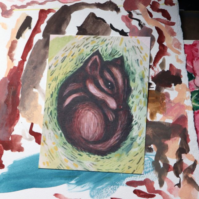 Postal Ardilla de tierra en primavera (Subido por el creador)