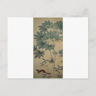 Postal ardilla por Hishida Shunso