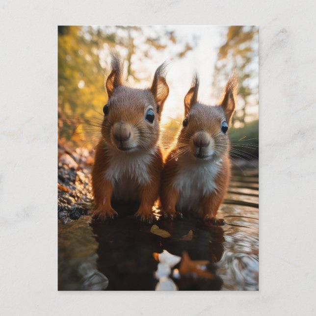 Postal Ardillas de Cute (Anverso)