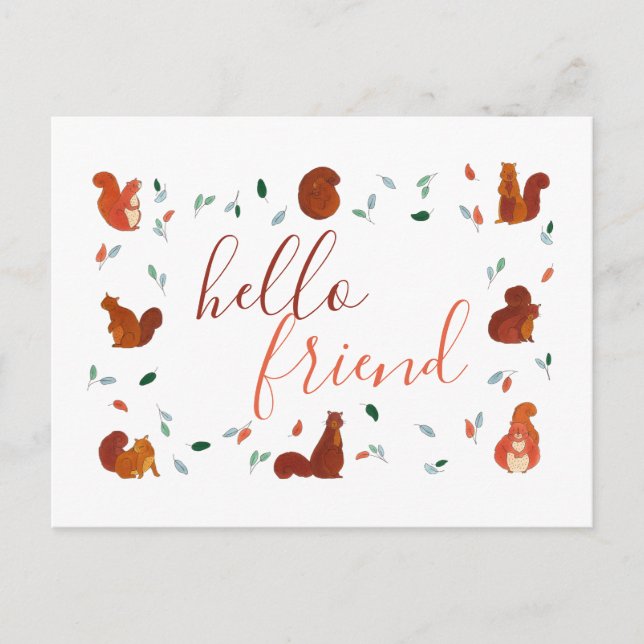 Postal Ardillas de Cute (Anverso)