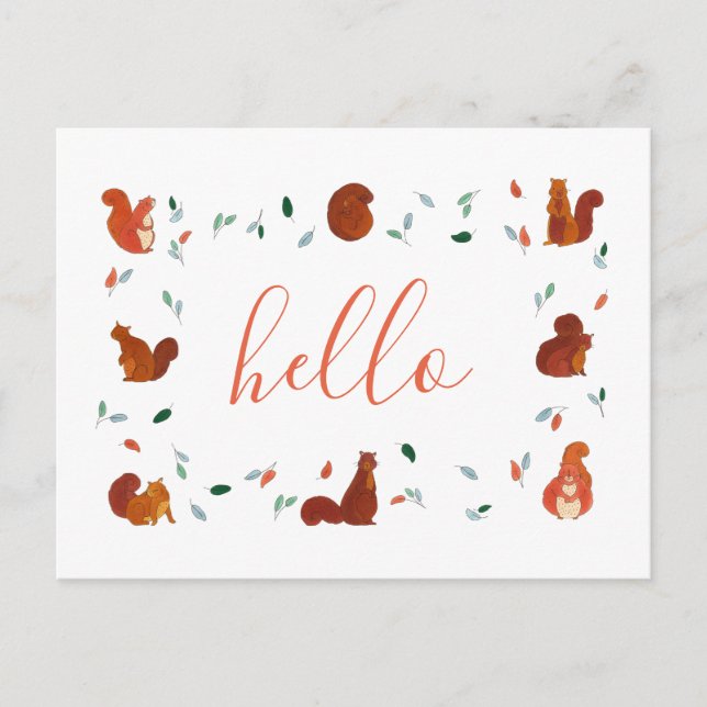 Postal Ardillas de Cute (Anverso)