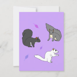 Postal Ardillas moradas