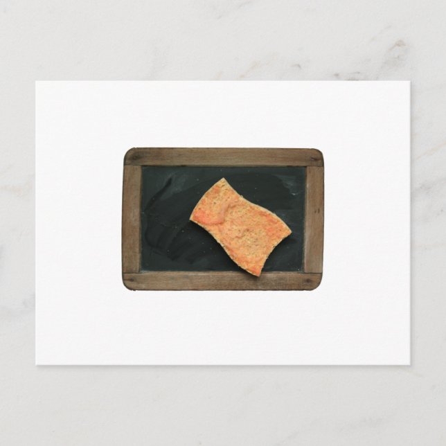 Postal Ardoise Passer l'éponge Vinatge School Slate post  (Anverso)