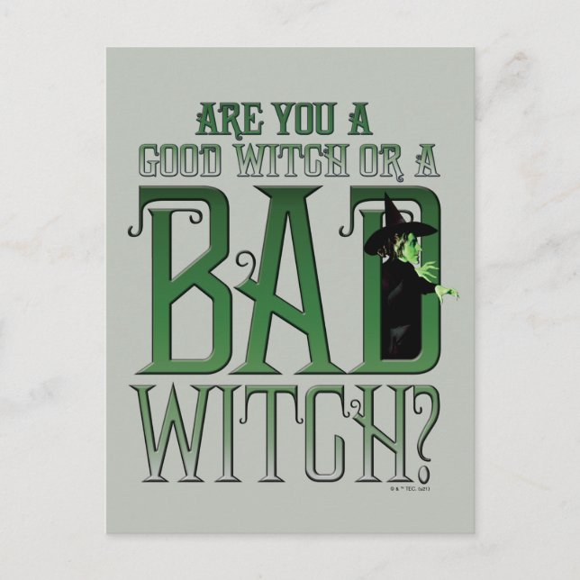 Postal Are You A Good Witch Or A Bad Witch? (Anverso)