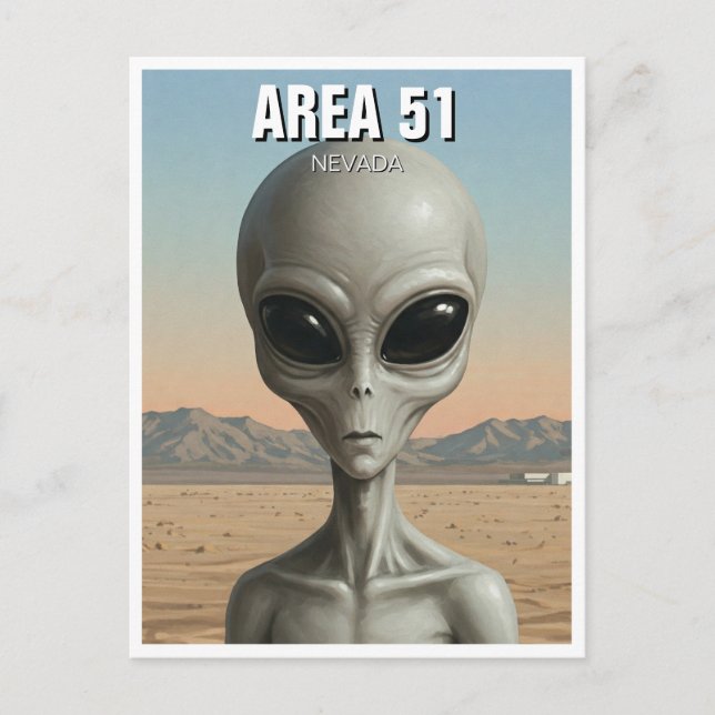 Postal Área 51 Nevada Alien (Anverso)