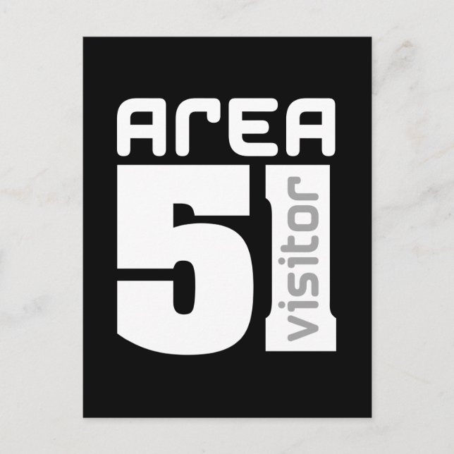 Postal Área 51 Visitante para extranjeros (Anverso)