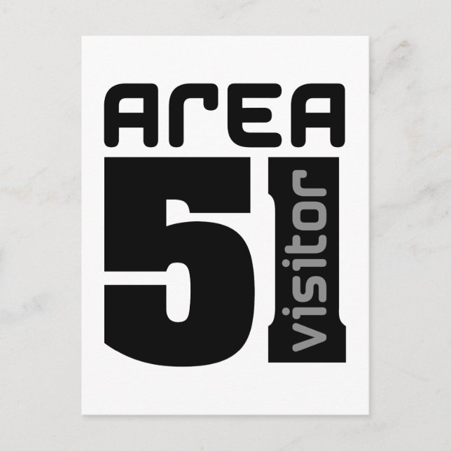 Postal Área 51 Visitante para extranjeros (Anverso)