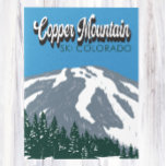 Postal Área de Esquí de la Montaña del Cobre<br><div class="desc">Diseño artístico Copper Mountain Winter que muestra el paisaje invernal.</div>