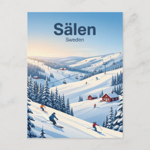 Postal Área de esquí de Sälen Suecia