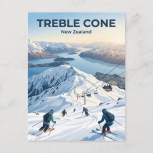 Postal Área de Esquí Treble Cone Nueva Zelanda