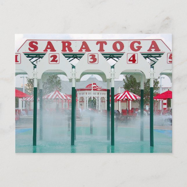 Postal Área de juegos de la piscina de Saratoga Springs (Anverso)