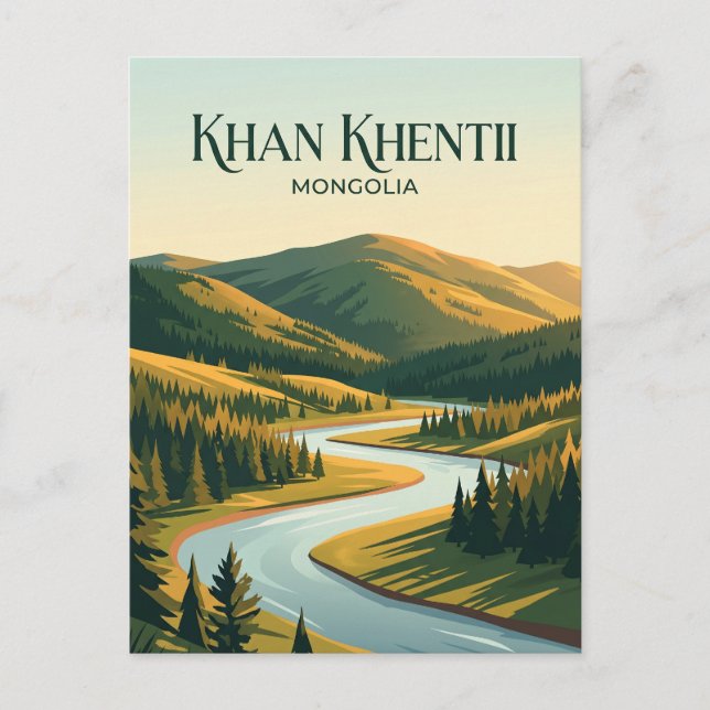 Postal Área Estrictamente Protegida de Khan Khentii Mongo (Anverso)