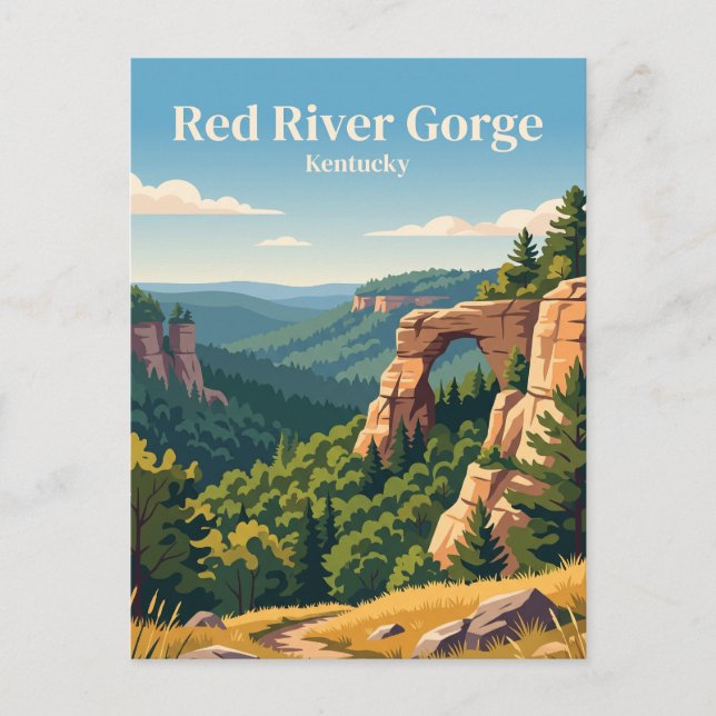 Postal Área Geológica Red River Gorge EE. UU. (Anverso)