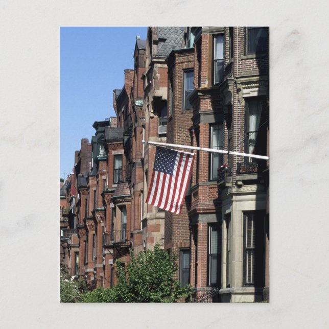 Postal Área histórica de back Bay, Boston, Massachusetts (Anverso)