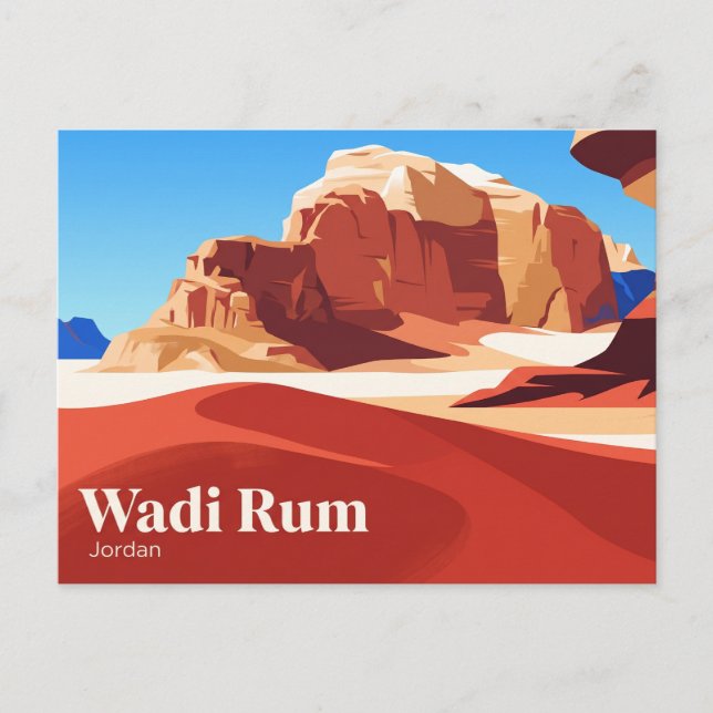 Postal Área Protegida de Wadi Rum Jordania (Anverso)