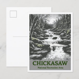 Postal Área recreativa nacional de Chickasaw Oklahoma Tra