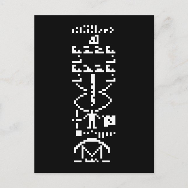Postal Arecibo Binary Message 1974 (Anverso)