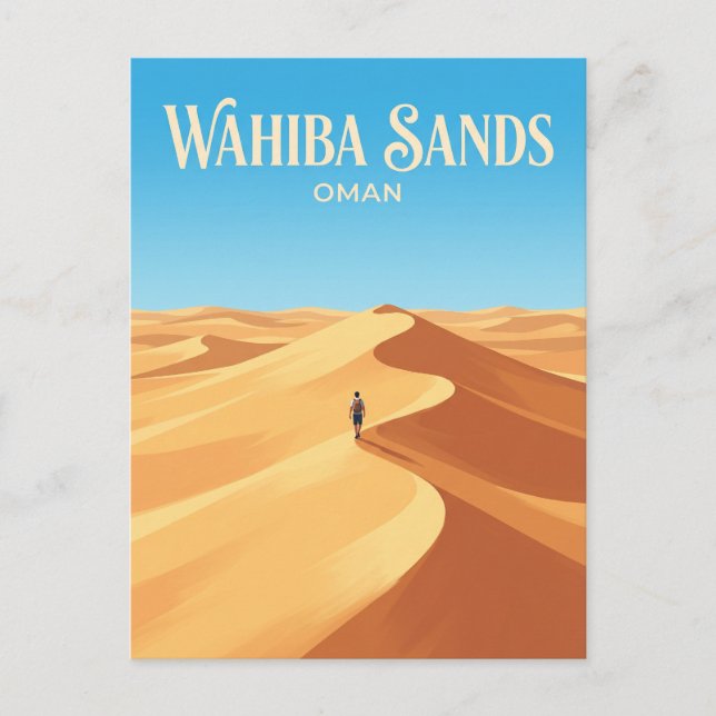 Postal Arenas de Wahiba Omán (Anverso)