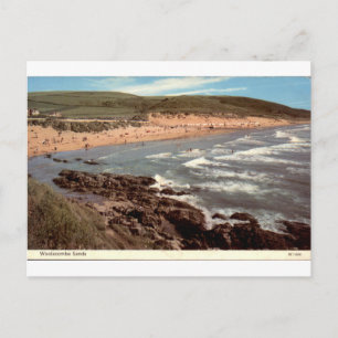 Postal Arenas de Woolacombe Vintage Vista de la Playa de 