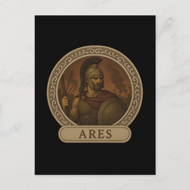 Postal Ares God of War Postcard (Anverso)