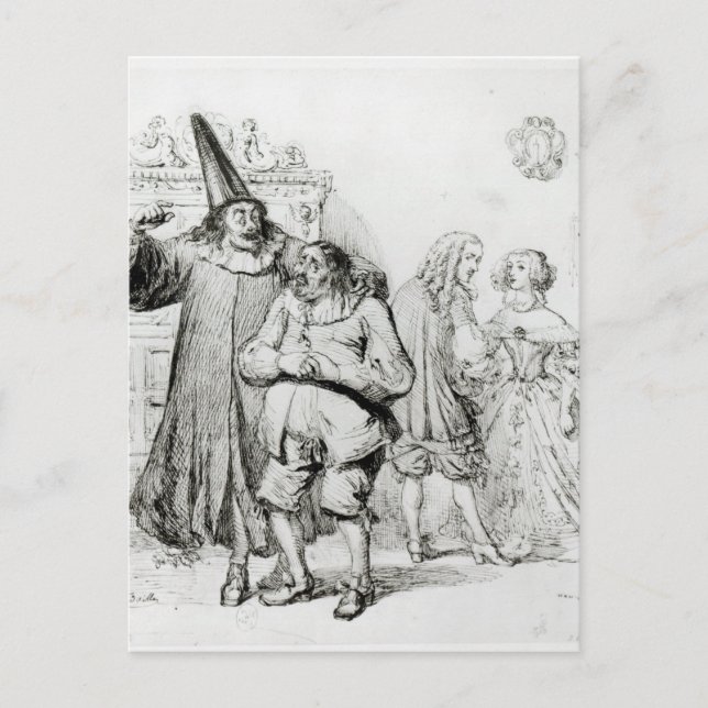 Postal Argan y Monsieur Purgon (Anverso)