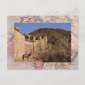 Postal Argel, ciudad amurallada, sur de Marruecos
