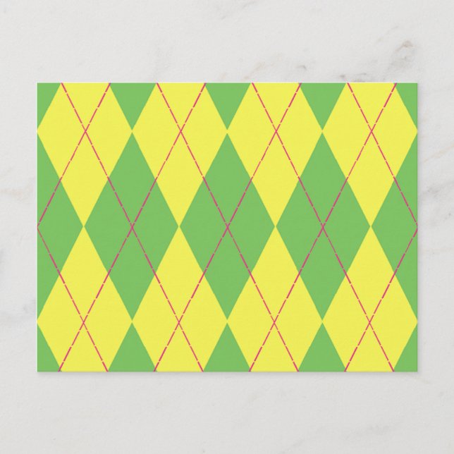 Postal Argel verde y amarillo (Anverso)