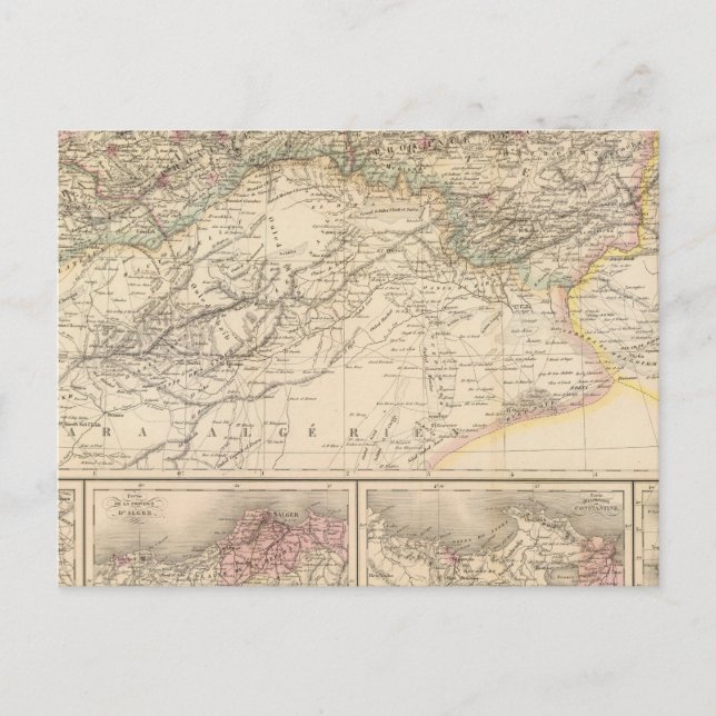 Postal Argelia, Túnez (Anverso)