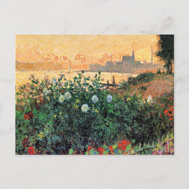Postal Argenteuil, Flores en la Orilla del Río, (Anverso)