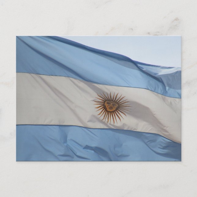 Postal argentina de bandera (Anverso)