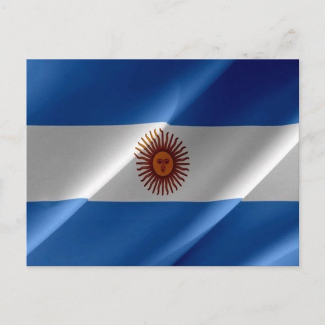 Postal Argentina - Flag Waving - (Anverso)