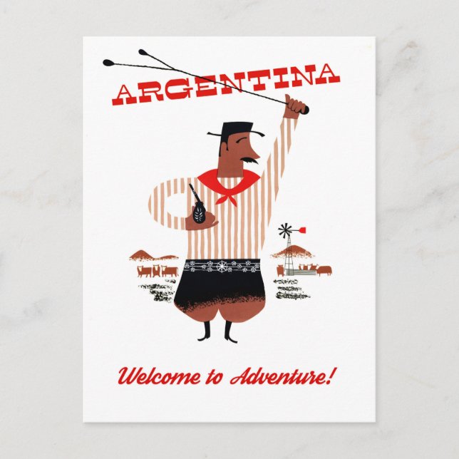 Postal Argentina, Gauchos (Anverso)