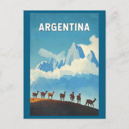 Postal Argentina Ilustracion Viaje de arte